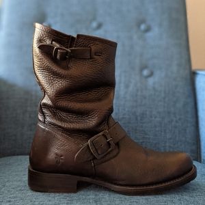 Frye Women's Leather motorcycle boots